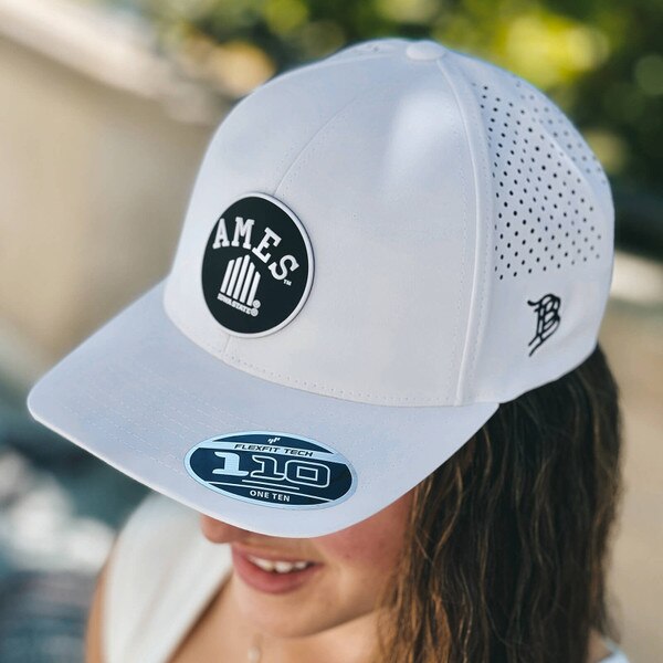 Branded Bills Ames 5-Bar White Performance Hat
